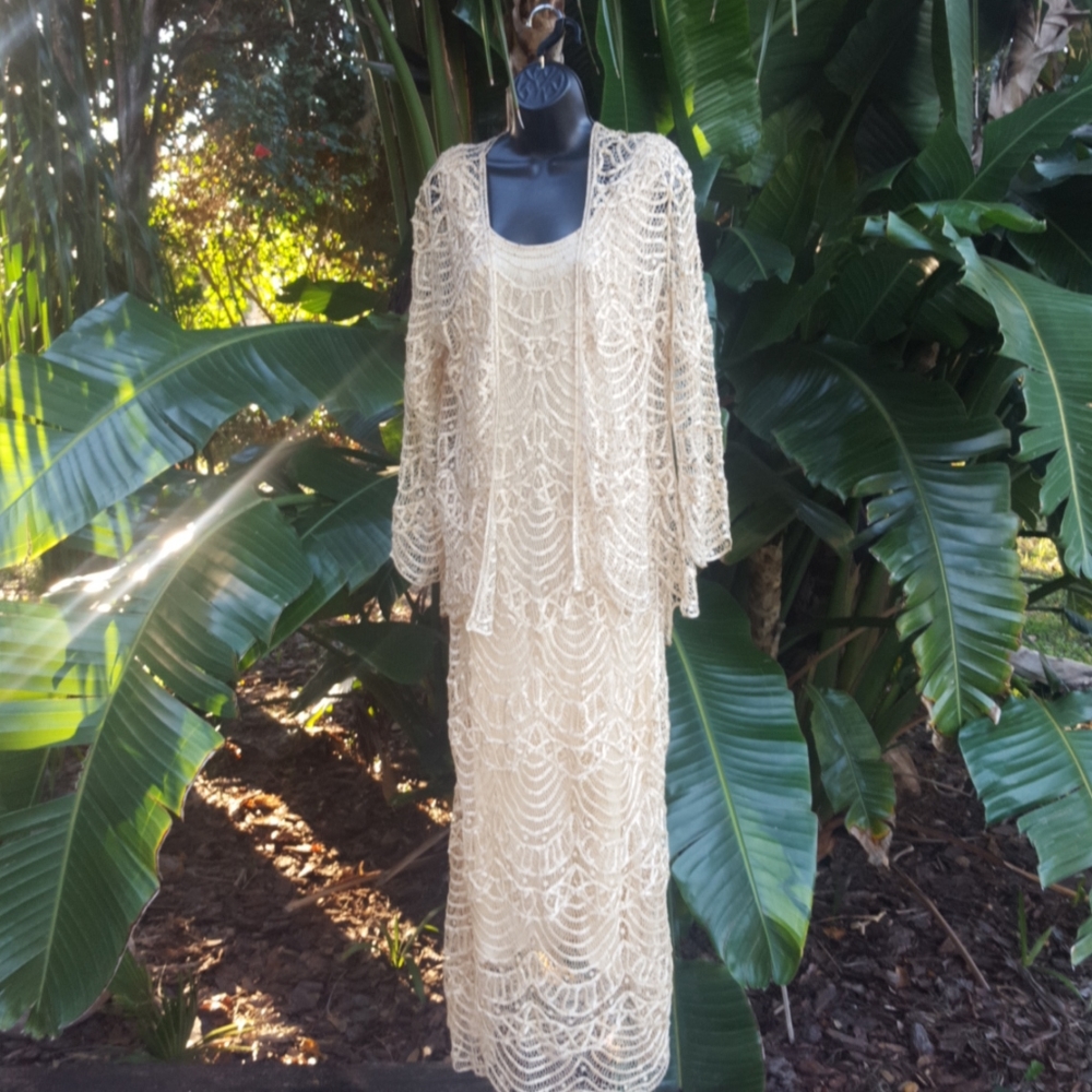 Soulmates 3 piece silk dress jacket and slip